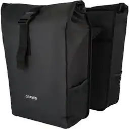 ANWB Craved Dubbele Fietstas Spark Zwart 48 Liter Zwart aanbieding