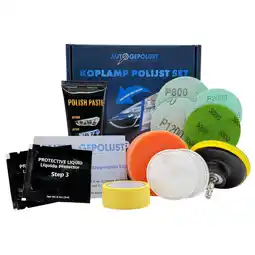 ANWB Auto Gepolijst Koplamp Polijst Set Restauratie Kit 18 Delig Blauw aanbieding