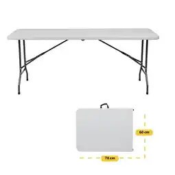 ANWB Brasq Campingtafel inklapbare tafel 180x70x74cm Wit aanbieding
