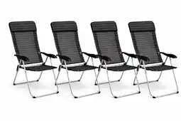 ANWB Hem Campingstoel set 4 inklapbaar grijs aanbieding