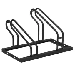 ANWB Brasq Fietsenrek voor 2 fietsen vloerbevestiging zwart Zwart aanbieding