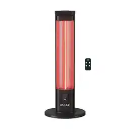 ANWB Brasq Staande terrasverwarmer infrarood 2000W Zwart aanbieding