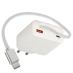 ANWB Imoshion 65W Oplader uittrekbare USB-C kabel USB-A + USB-C Wit aanbieding