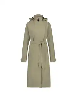 ANWB Agu Trench Coat Long Regenjas Dames Groen aanbieding