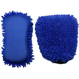 ANWB Auto Gepolijst Duo Was Set Autowashandschoen + spons aanbieding