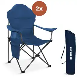 ANWB Trvlmore Campingstoelen Opvouwbaar 2-Pack 160KG Blauw aanbieding