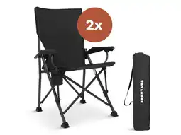 ANWB Trvlmore Ergonomische Campingstoel Opvouwbaar 2-pack Grijs aanbieding