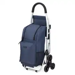 ANWB Packaway Boodschappentrolley 35L Trapwielen Blauw aanbieding