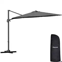 ANWB Lifegoods Zweefparasol Ø300 cm Draaibaar Grijs aanbieding