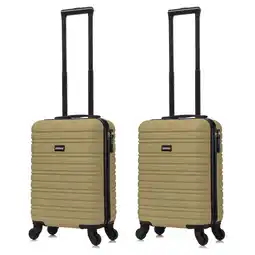 ANWB Blocktravel Kofferset XS ABS 29L met TSA-slot en 360° wielen Groen aanbieding
