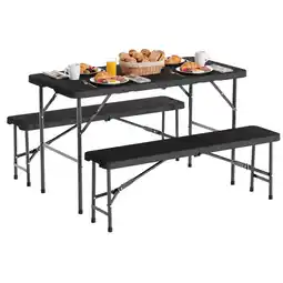 ANWB Lifegoods Inklapbare picknickset 124x61,5 cm Zwart aanbieding