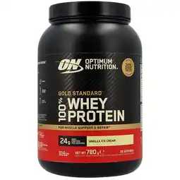 Holland & Barrett 2e product 50% korting | Optimum Nutrition Gold Standard 100% Whey Vanilla Ice Cream - 780g aanbieding