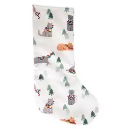 Zooplus TIAKI Weihnachtsstrumpf Lustige Winterkatzen 51x16cm für Katzenliebhaber aanbieding