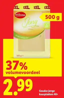 Lidl Milbona Jonge kaasplakken aanbieding