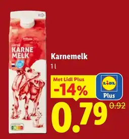 Lidl Karne Melk aanbieding