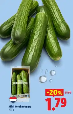 Lidl Mini komkommers aanbieding
