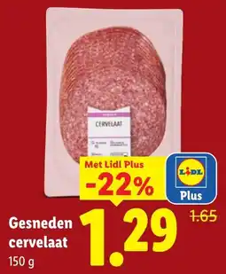 Lidl Gesneden cervelaat aanbieding