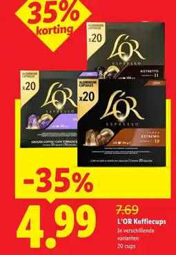 Lidl L'OR Koffiecups aanbieding