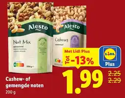 Lidl Alesto Cashew- of gemengde noten aanbieding