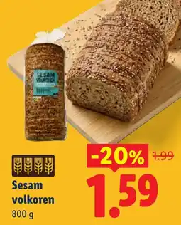 Lidl Sesam volkoren aanbieding
