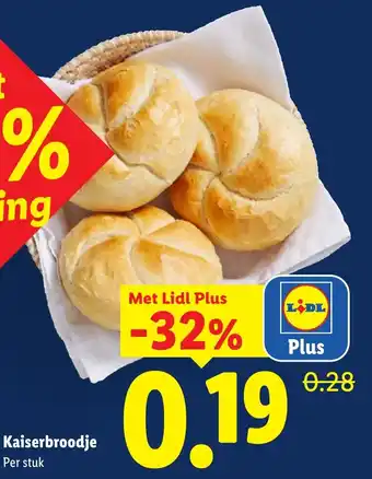 Lidl Kaiserbroodje aanbieding