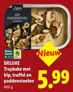Lidl Deluxe Traybake met kip, truffel en paddenstoelen aanbieding