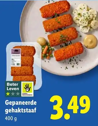 Gepaneerde gehaktstaaf