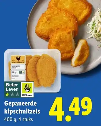 Gepaneerde kipschnitzels