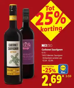 Lidl Nix18 Carbenet Sauvignon aanbieding