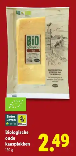 Lidl Biologische oude kaasplakken aanbieding