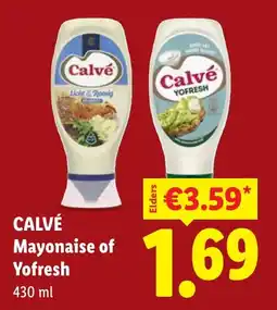 Lidl Calvé Mayonaise of Yofresh aanbieding