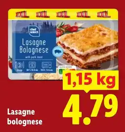Lidl Chef Select Lasagne Bolognese aanbieding