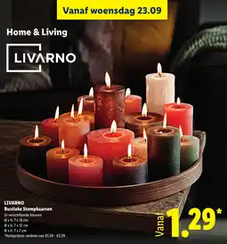Lidl Livarno Rustieke Stompkaarsen aanbieding