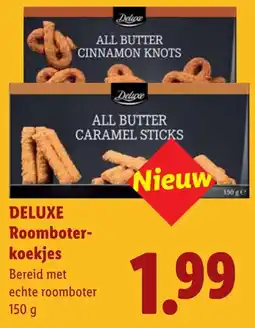 Lidl Deluxe Roomboter-koekjes aanbieding