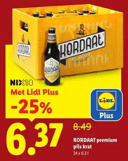 Lidl Kordaat premium pils aanbieding
