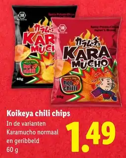 Lidl Koikeya chili chips aanbieding