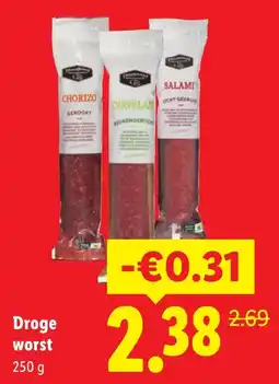 Lidl Droge worst aanbieding