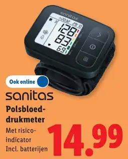 Lidl Sanitas Polsbloeddrukmeter aanbieding