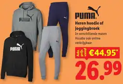 Lidl Puma Heren hoodie of joggingbroek aanbieding