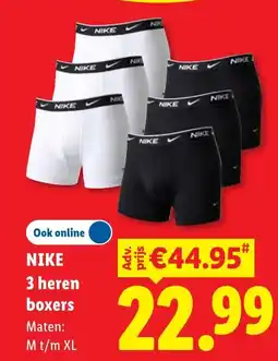 Lidl Nike 3 heren boxers aanbieding