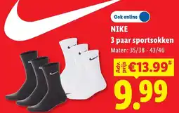Lidl Nike 3 paar sportsokken aanbieding