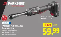 Lidl Parkside Accu-ratel 20 V aanbieding
