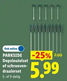 Lidl Parkside Dopsleutelset of schroeven-draaierset aanbieding