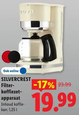 Lidl Silvercrest Filter-koffiezet-apparaat aanbieding