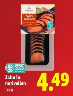 Lidl Zalm in norivellen aanbieding