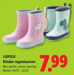 Lidl Lupilu Kinder regenlaarzen aanbieding