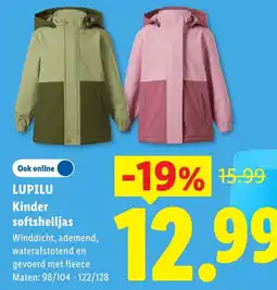 Lidl Lupilu Kinder softshelljas aanbieding
