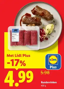 Lidl Rundervinken aanbieding