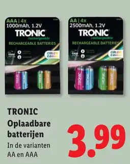Lidl Tronic Oplaadbare batterijen aanbieding