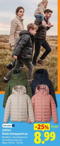 Lidl Lupilu Kinder lichtgewicht jas aanbieding